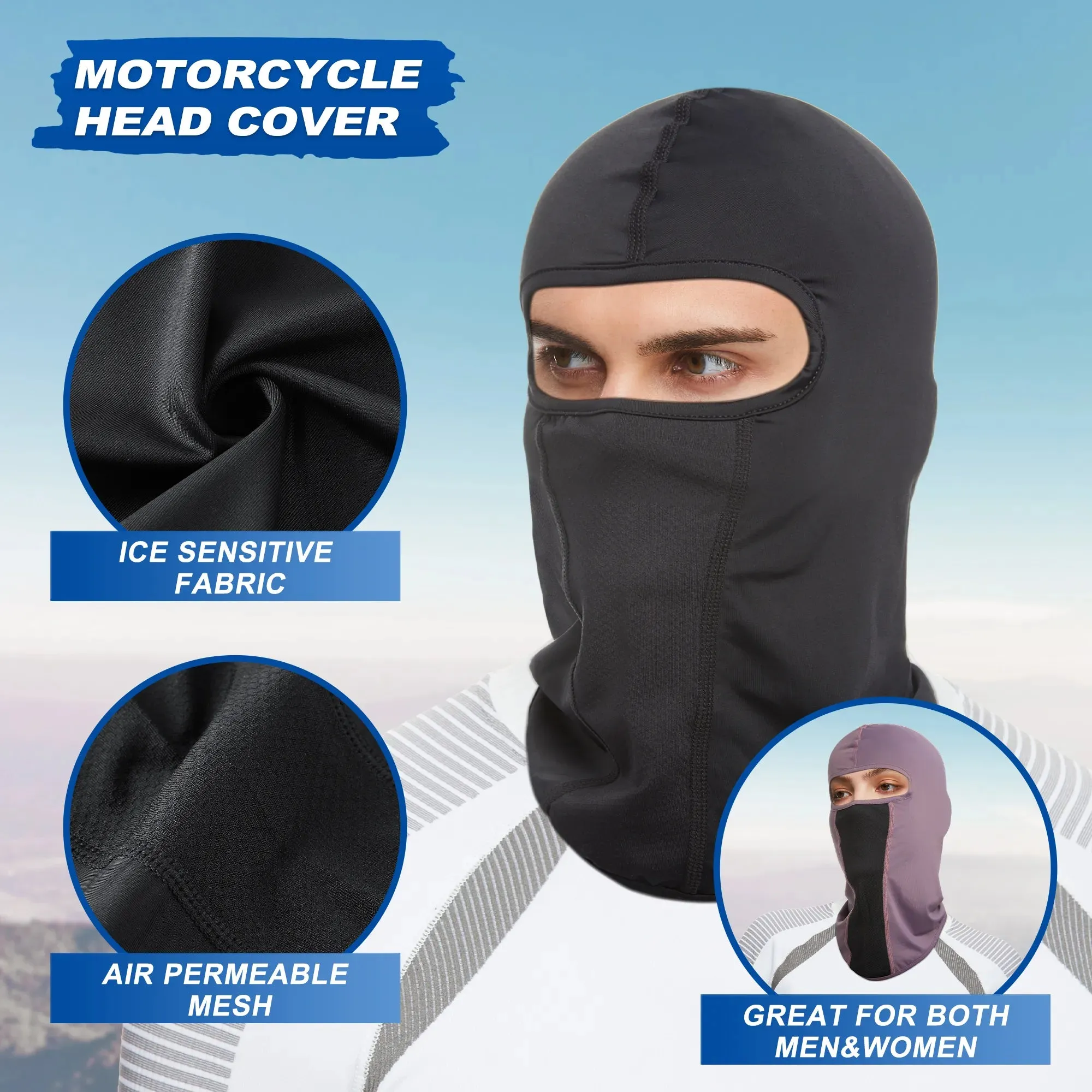 Hot Protection Breathable Protective Face Mask Cool Soft Outdoor Motorcycle Bicycle Full Face Mask Balaclava Ski Neck Beanies