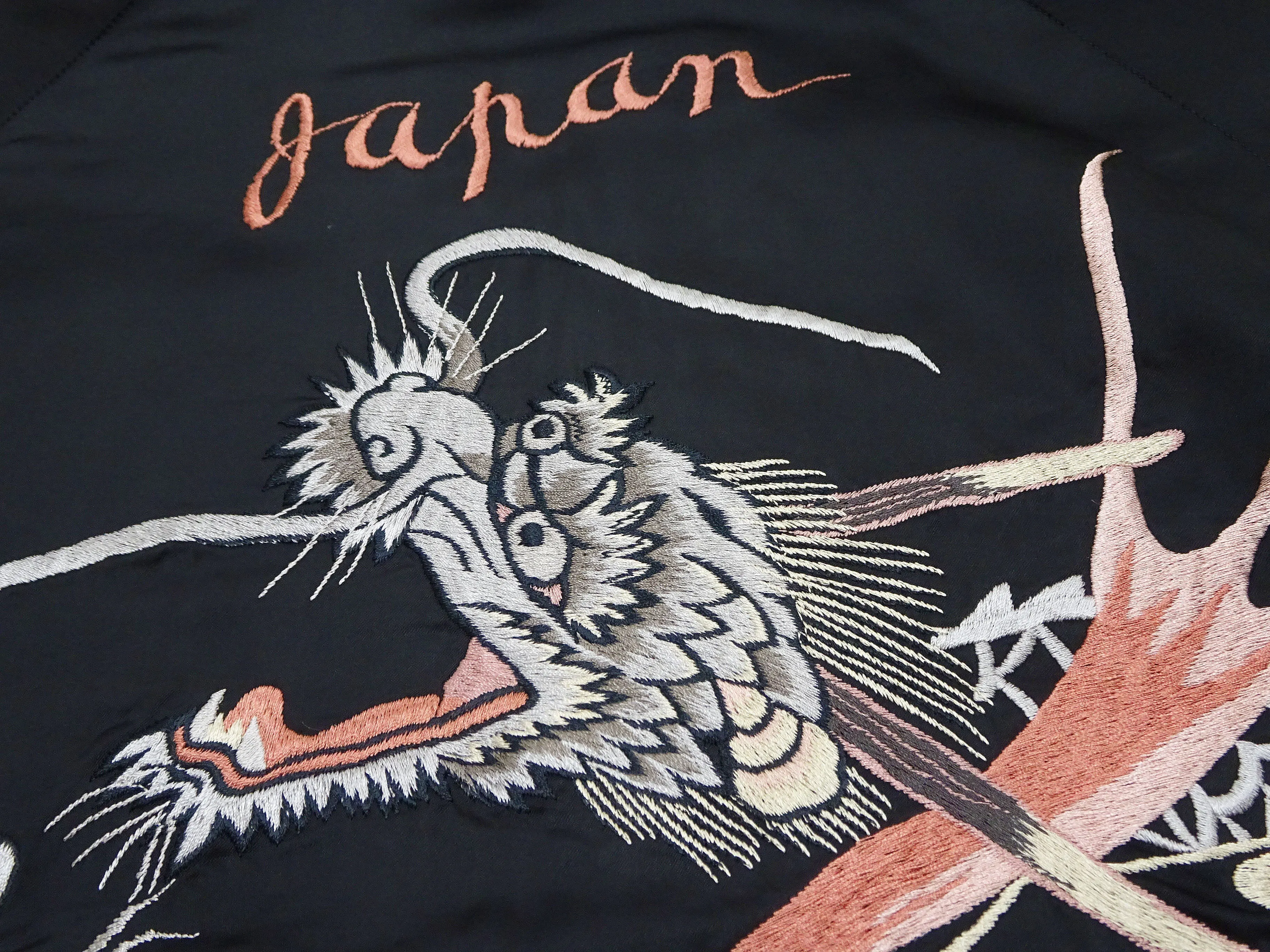 KOSHO & CO. Jacket Tailor Toyo Sukajan Men's Japanese Souvenir Jacket Silver Dragon x Tangled Dragons Embroidery TT15619 TT15619-119