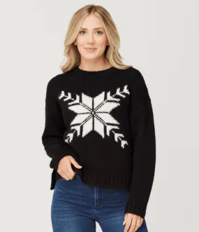 Krimson Klover Women's Snowflake Sweater