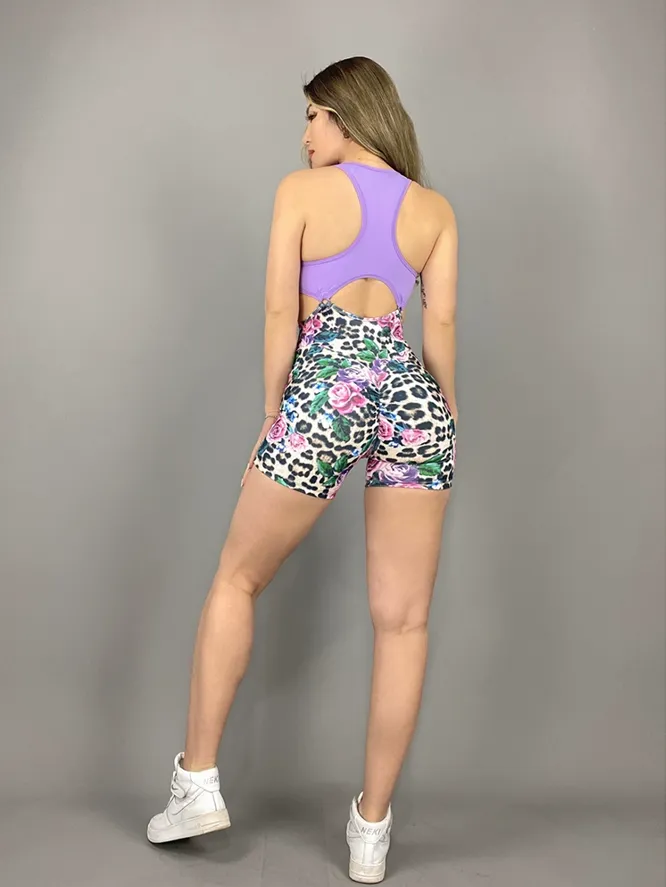 La Fitwear Scheming Short Type Girl Play Sexy Lilac