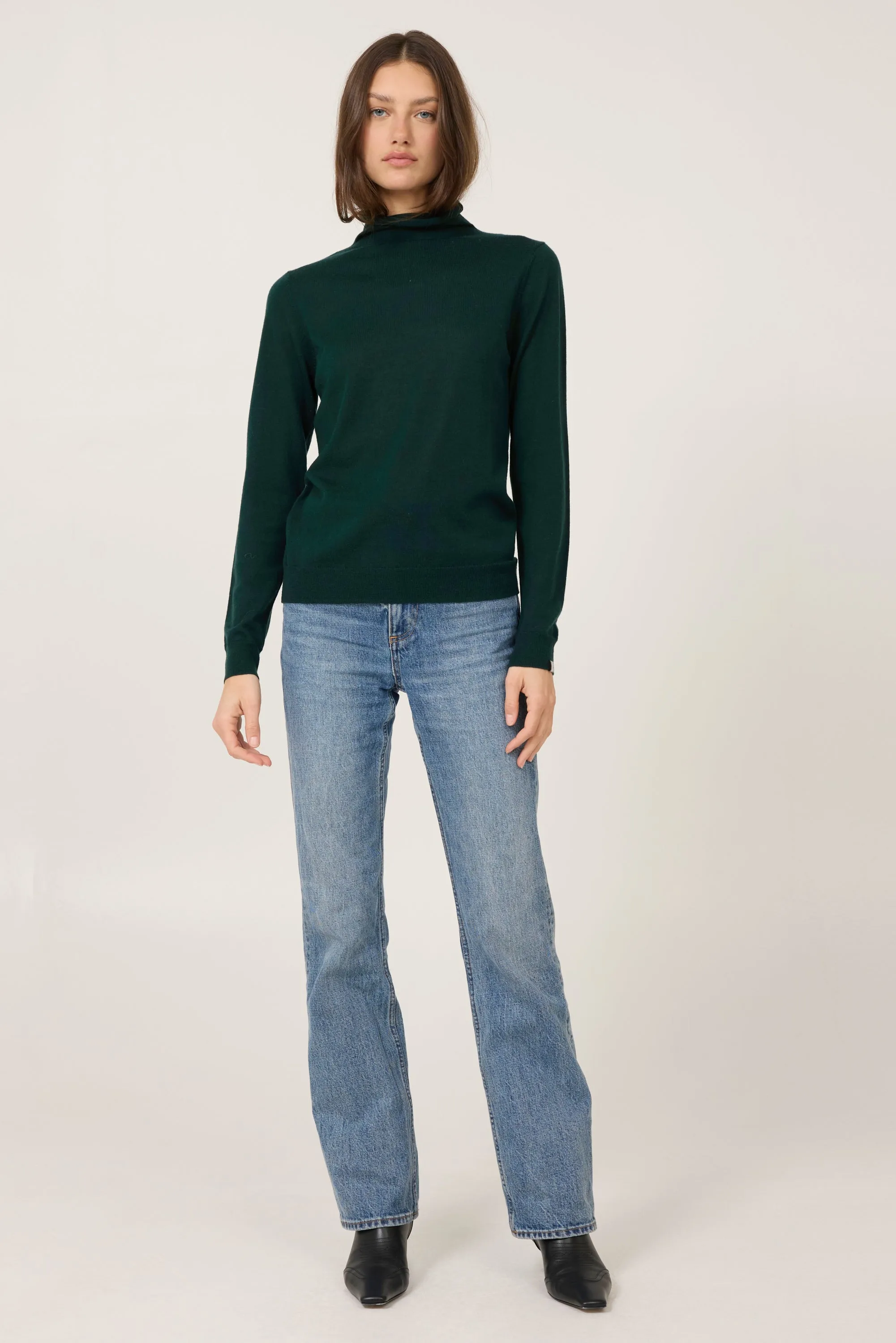 Laguna Merino Turtleneck - Everglade