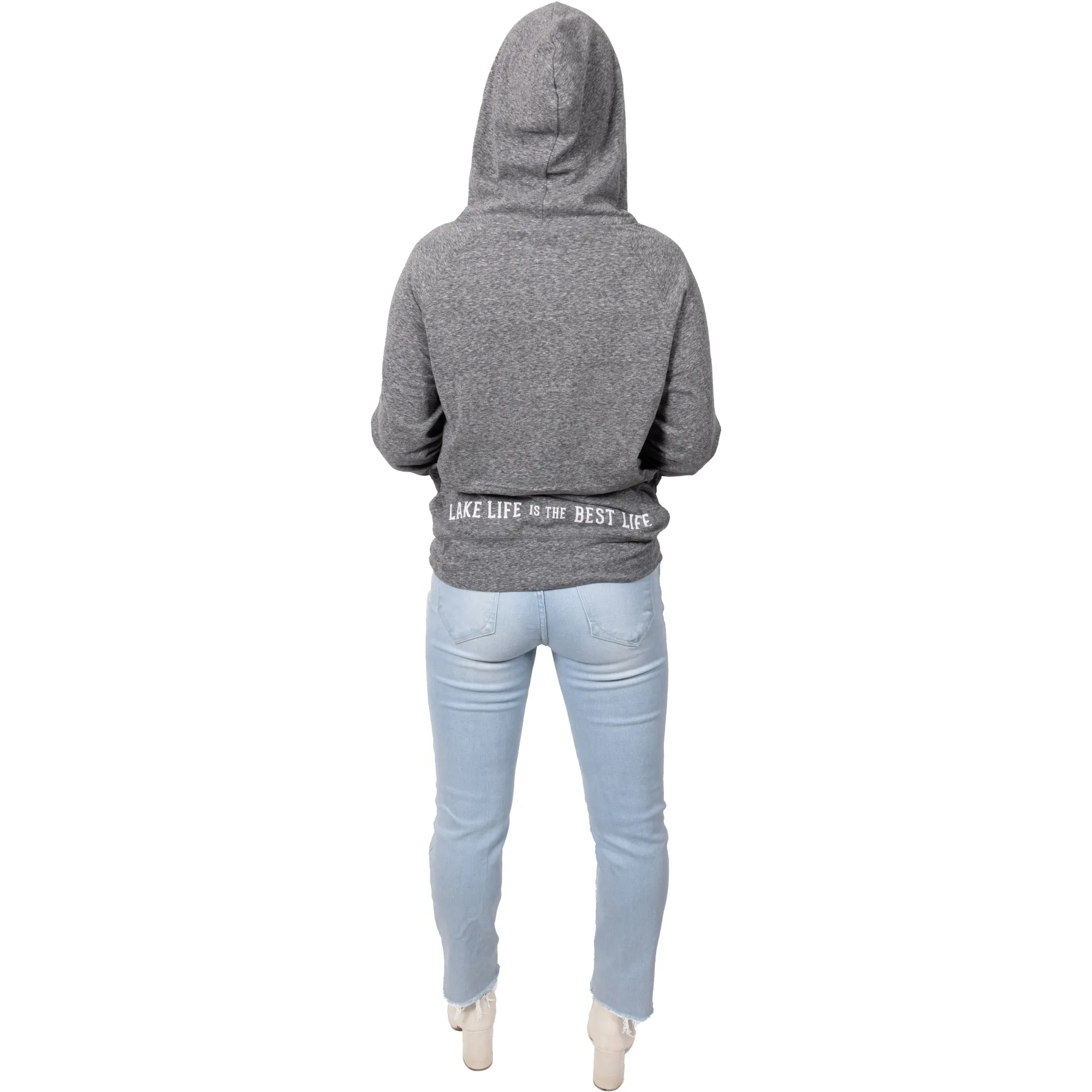 Lake Life Heather Gray Unisex Hooded Sweatshirt