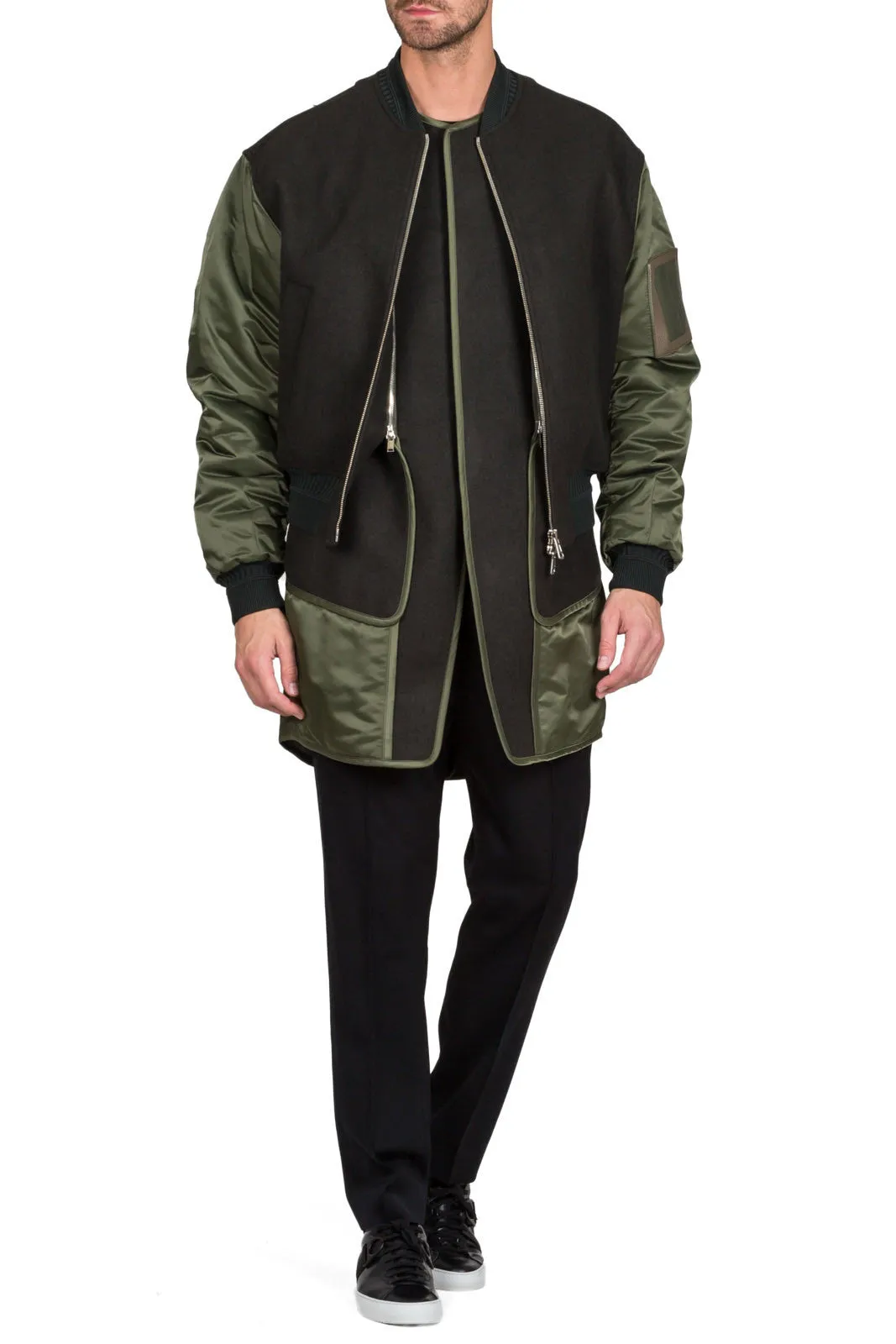 Layered Bomber Jacket