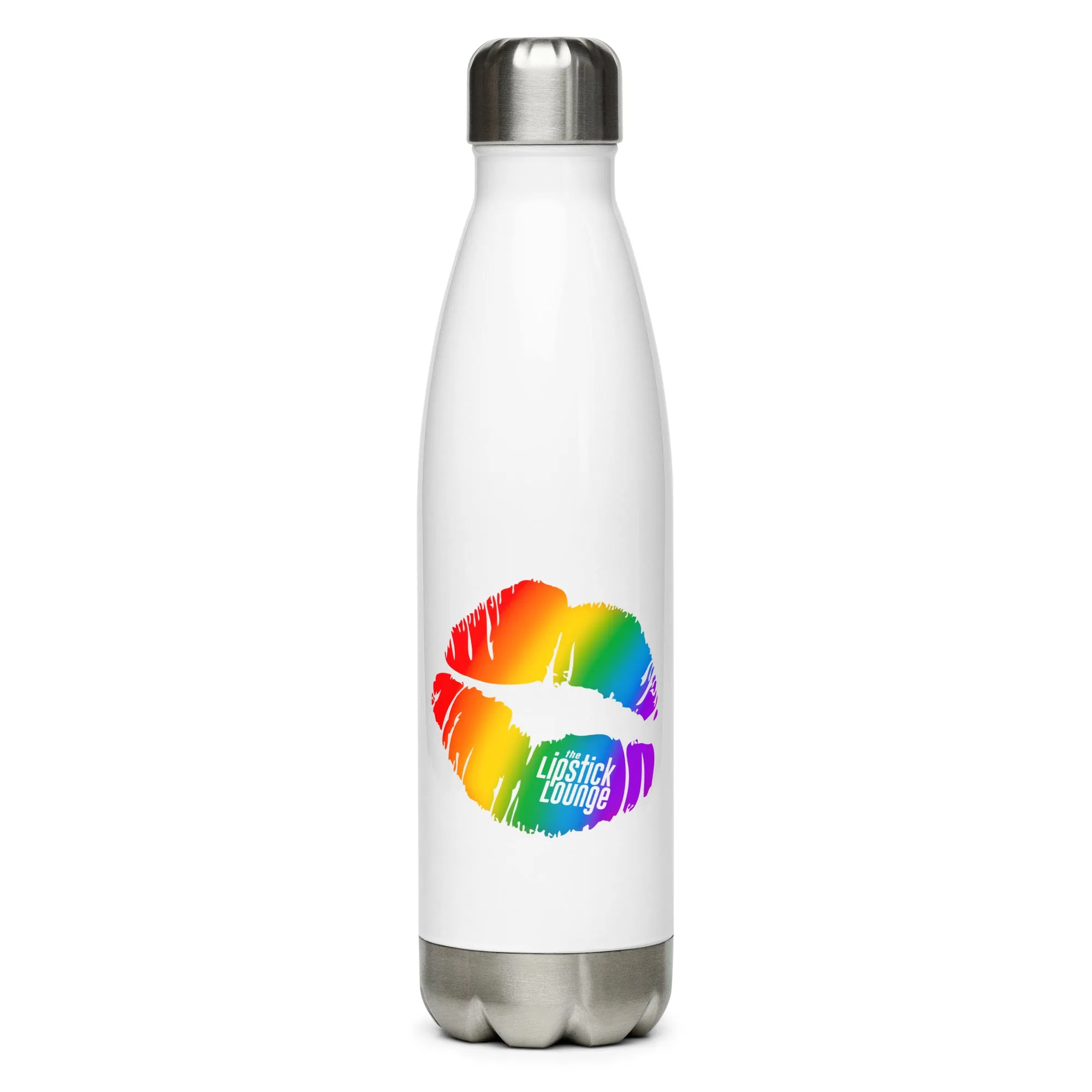 Lipstick Lounge Rainbow Logo Stainless Steel Water Bottle