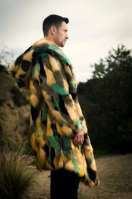 Men's Desert Warrior Coat in "Acid Poly Green"