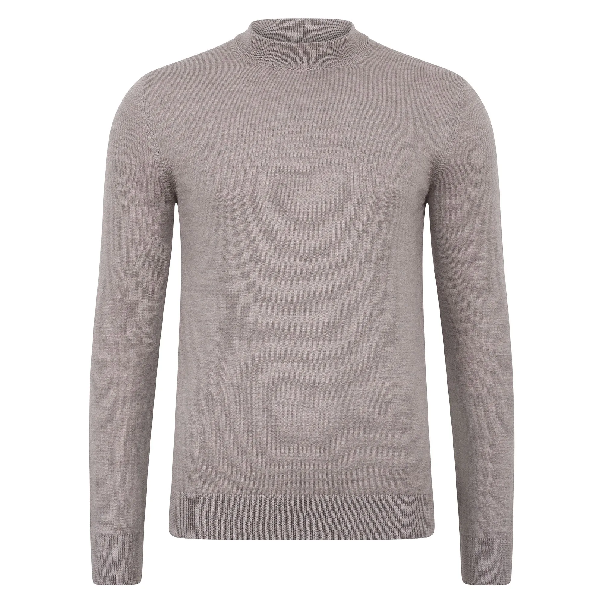 Mens Extra Fine Merino Narrow Mock Turtleneck Jumper