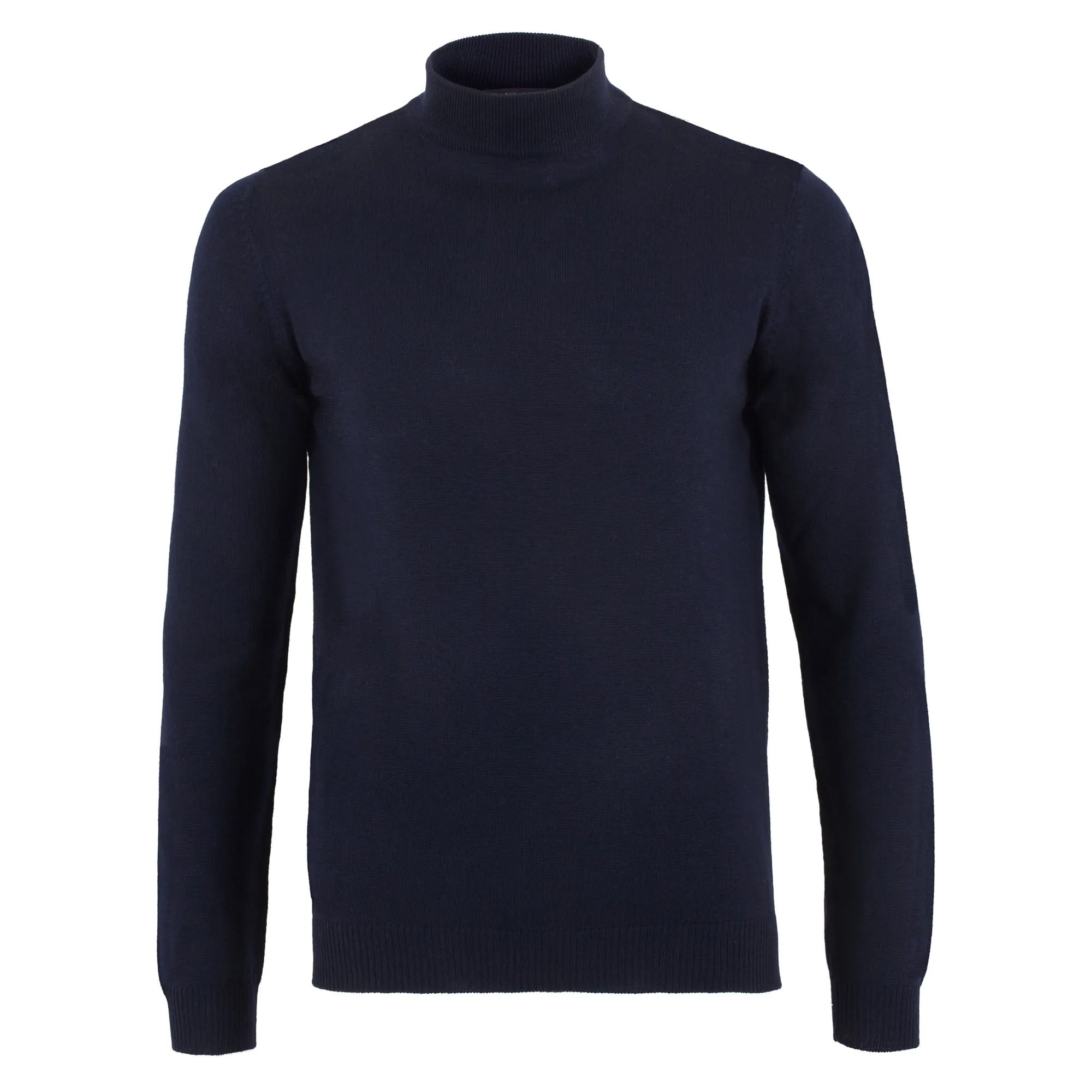 Mens Extra Fine Merino Wool Mock Turtleneck Jumper