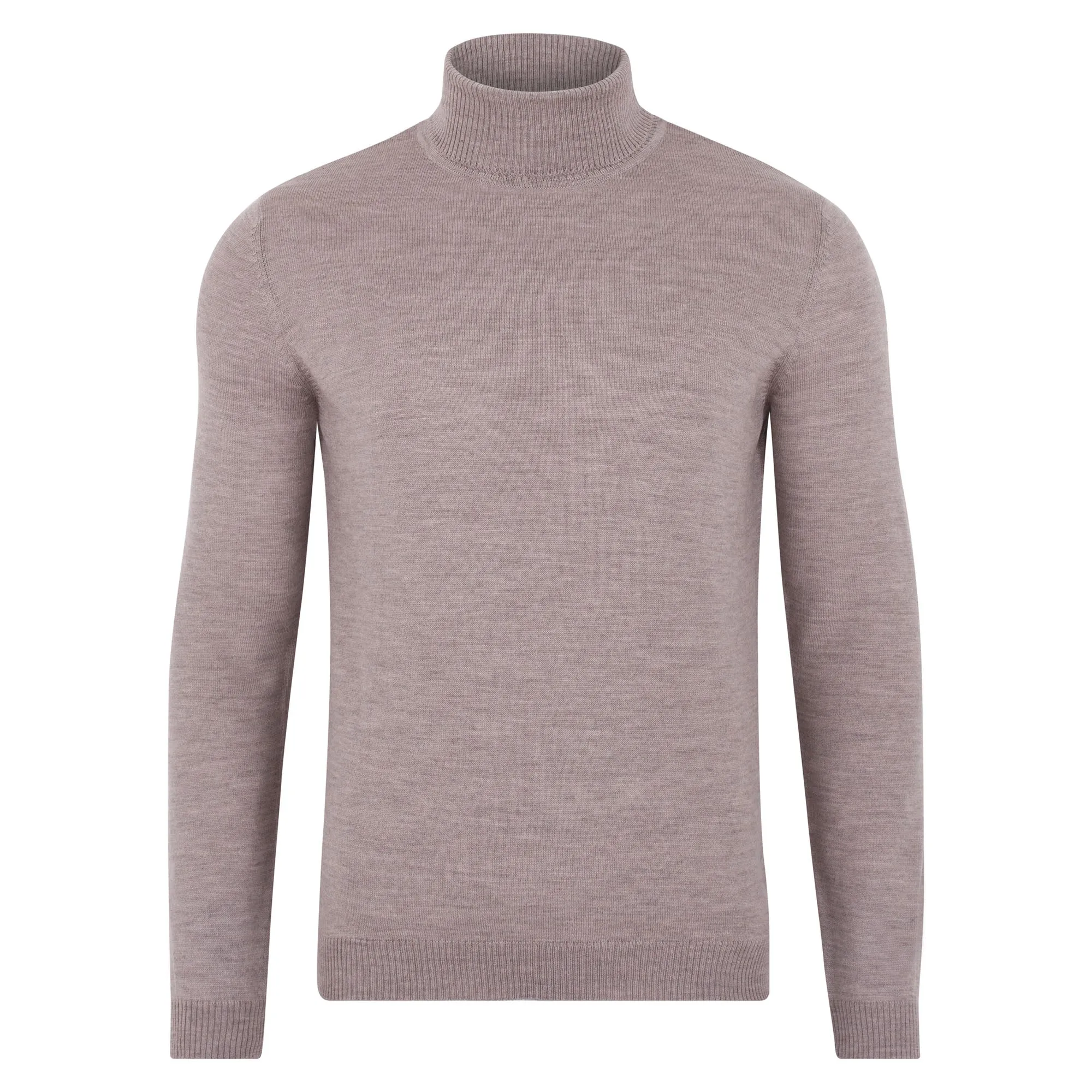 Mens Extra Fine Merino Wool Roll Neck Jumper