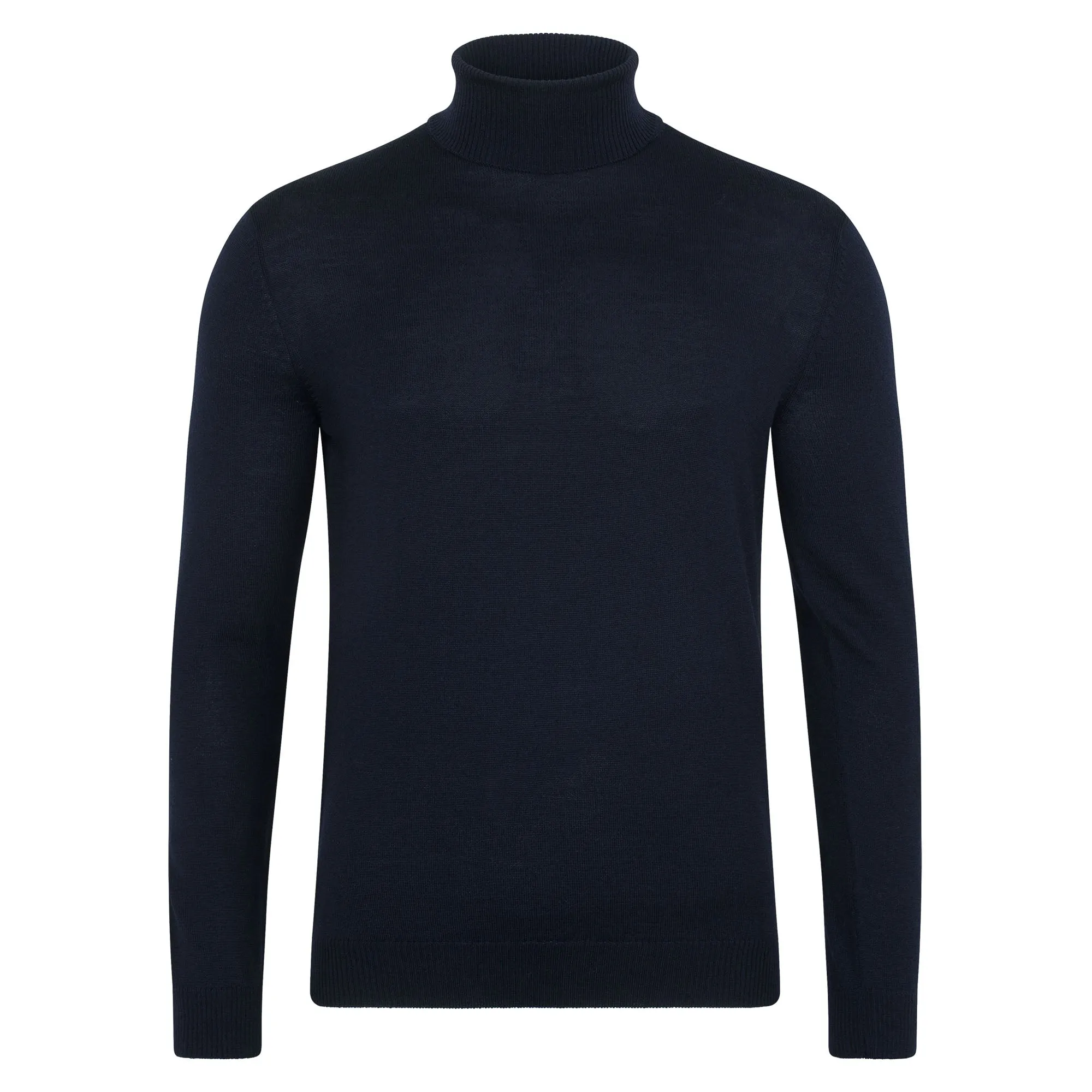 Mens Extra Fine Merino Wool Roll Neck Jumper