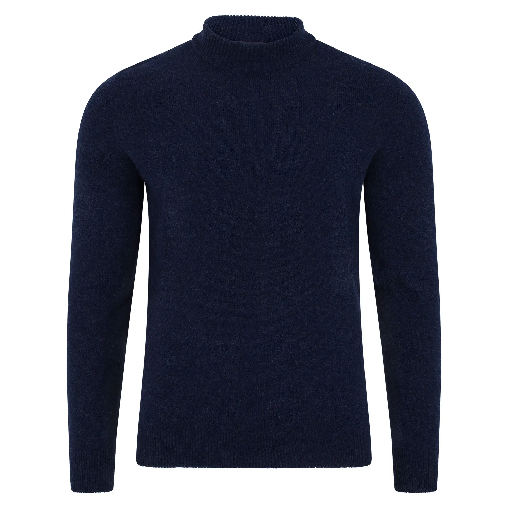 Mens Lambswool Mock Turtle Neck Jumper