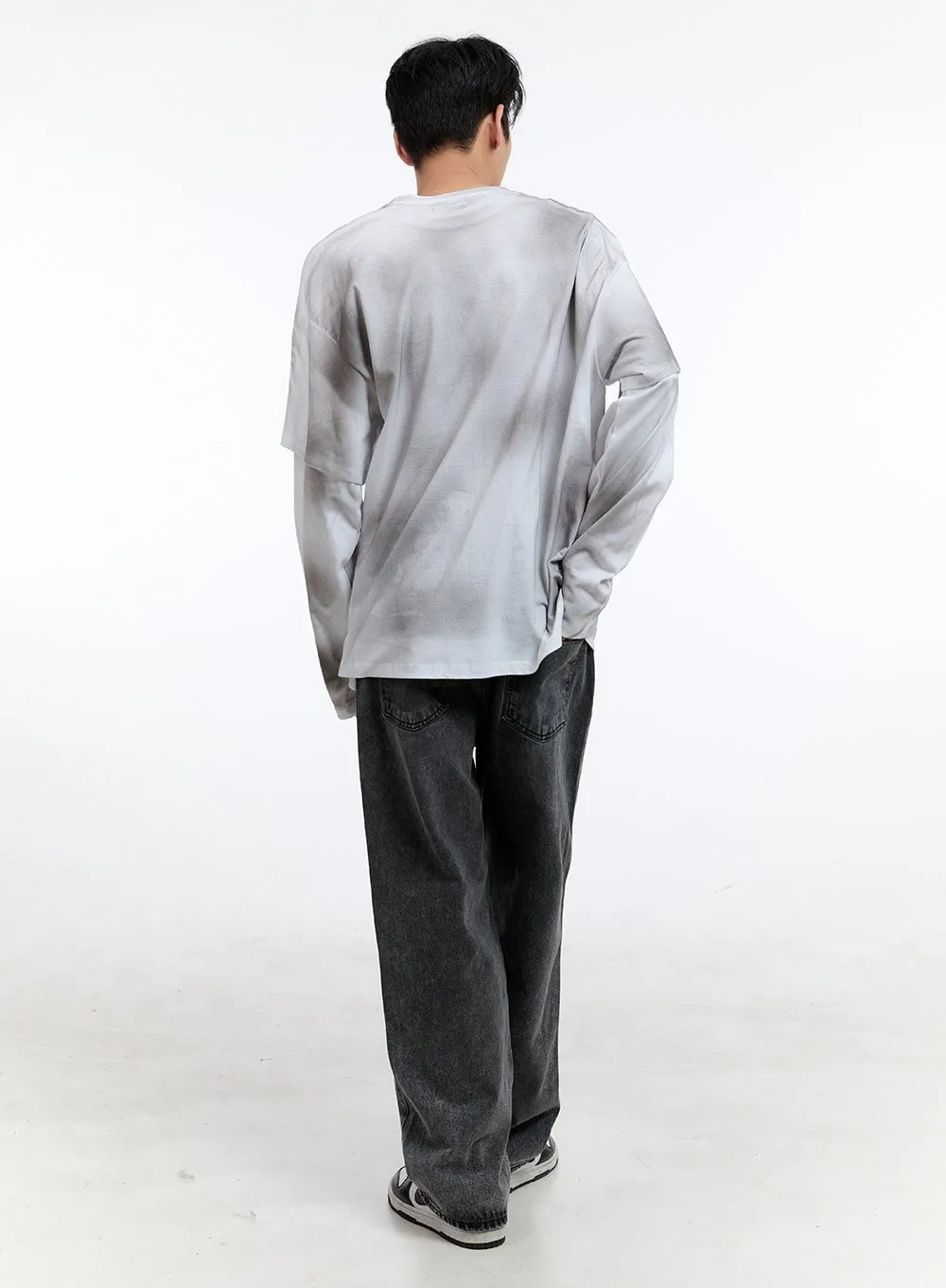 Men's Oversize Layered Tee and Long Sleeve IG427