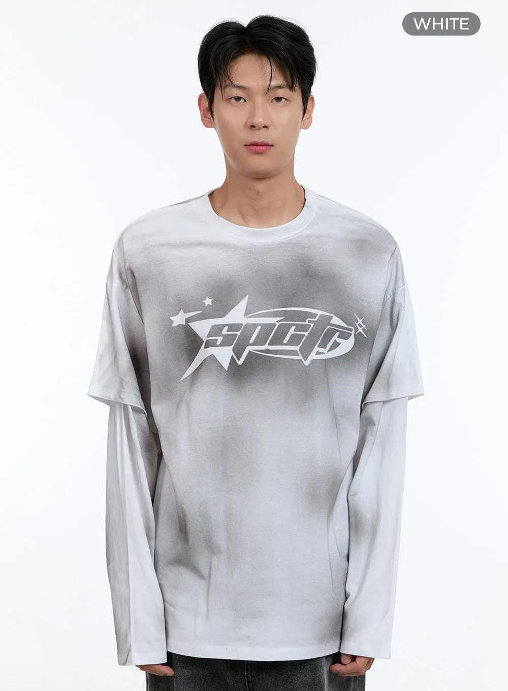 Men's Oversize Layered Tee and Long Sleeve IG427