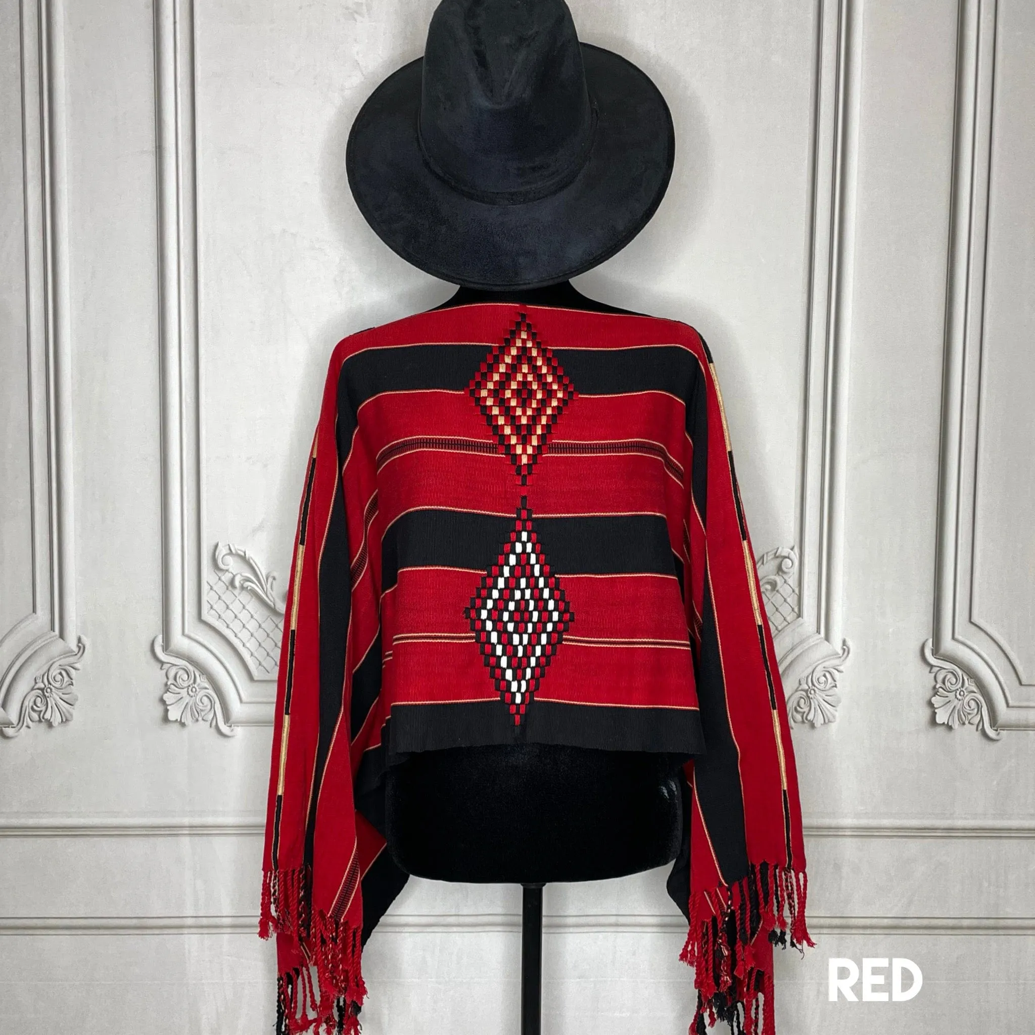 Mexican Cape Poncho Geometric