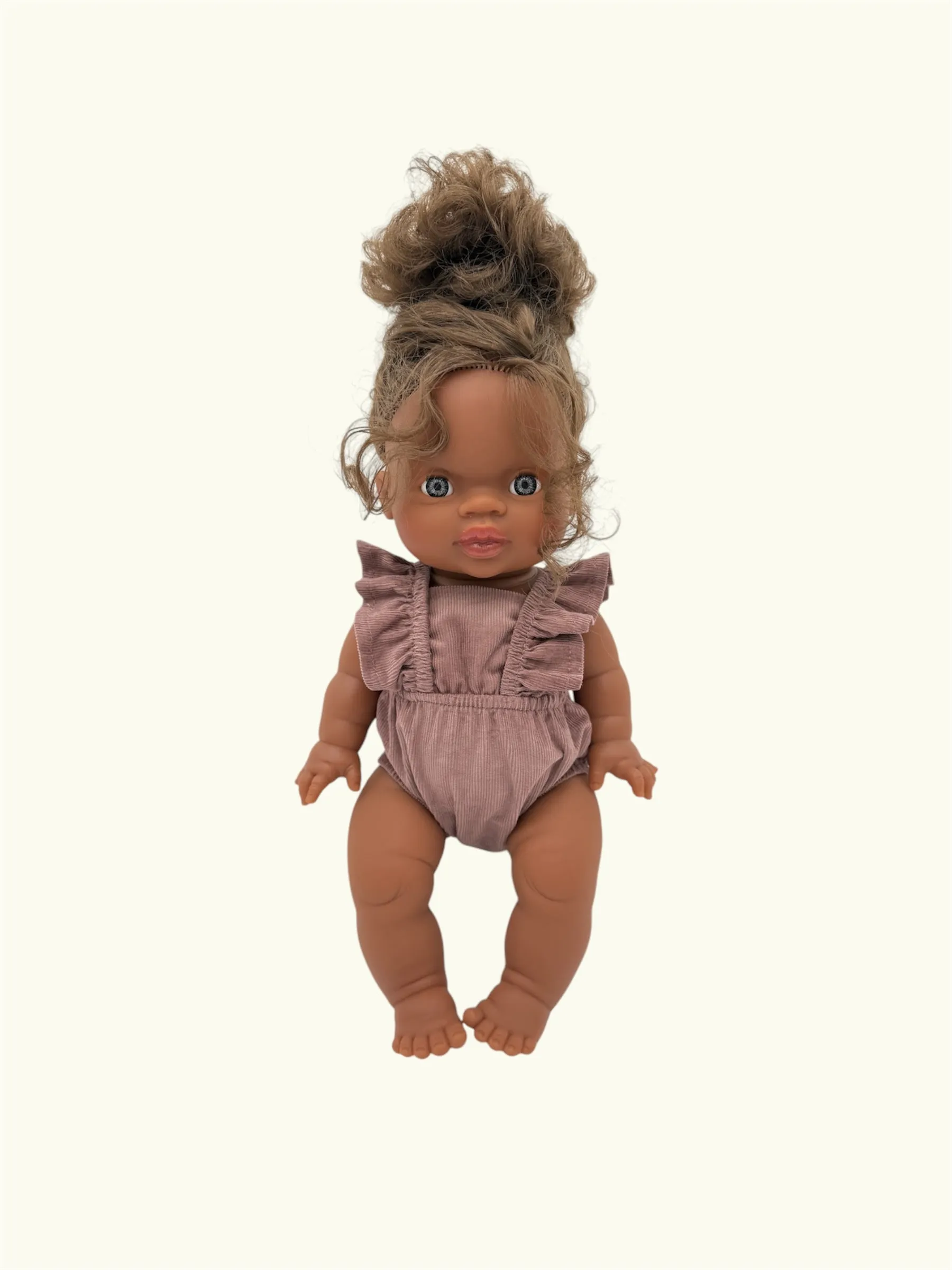 Minikane Doll Clothes | Doll Retro Romper - Chestnut