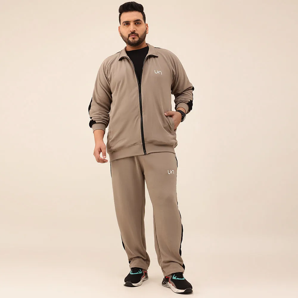 Mink Colour Block Ultra Soft Plus Size Tracksuit