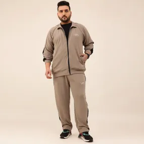 Mink Colour Block Ultra Soft Plus Size Tracksuit