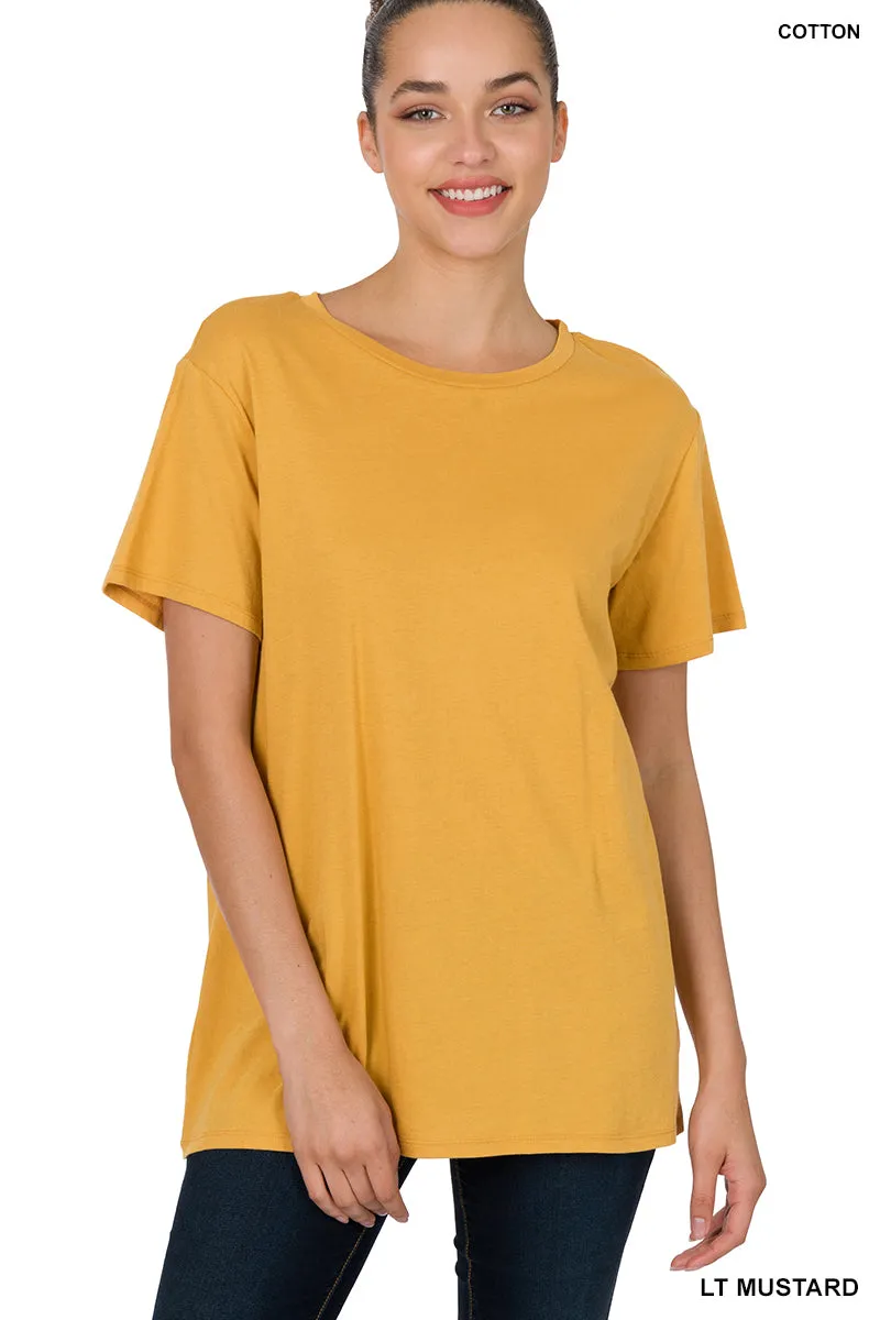 Mustard Better Than Basic Boyfriend Tee Round Neck