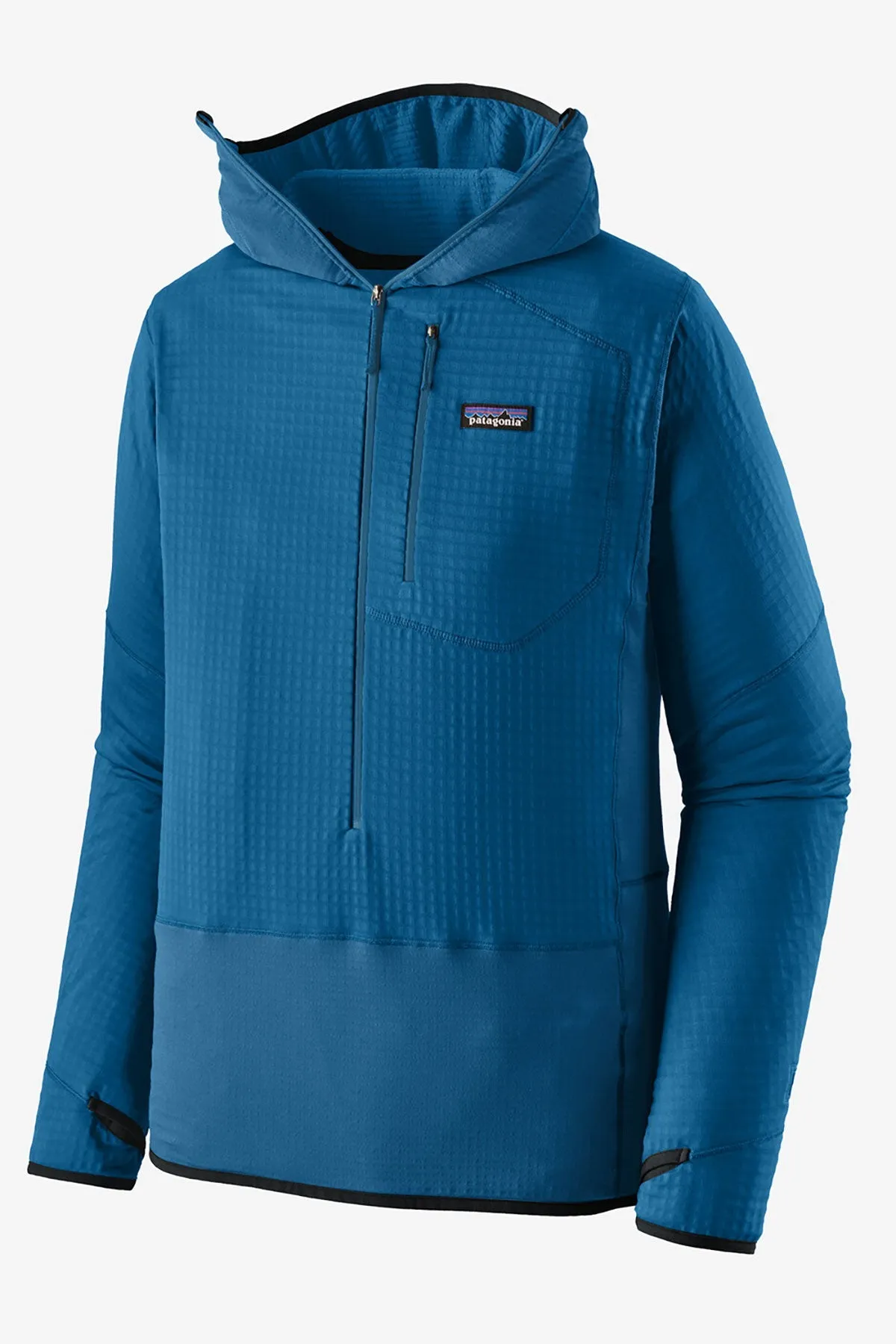 Patagonia Mens R1 Pullover Custom Hoodies, Endless Blue