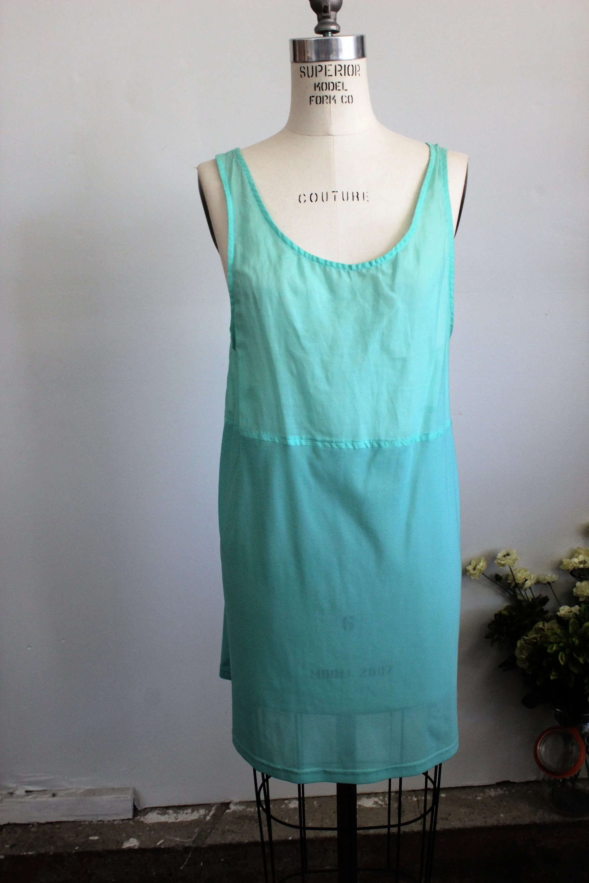 Piko 1988 Anthropologie Seafoam Green Babydoll Dress, Size Medium