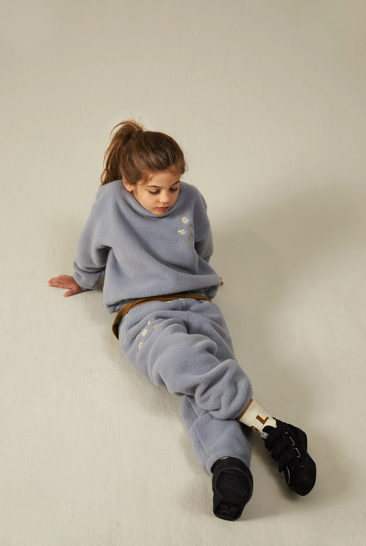 POP Teddy Track Pants | Stone Grey