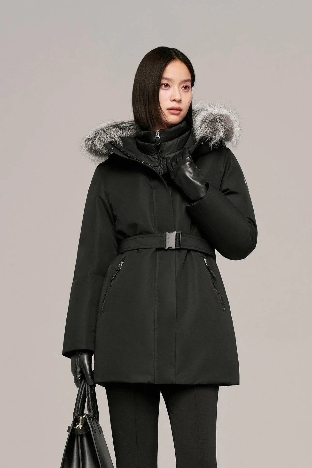 Premium business women’s mid-length goose down coat