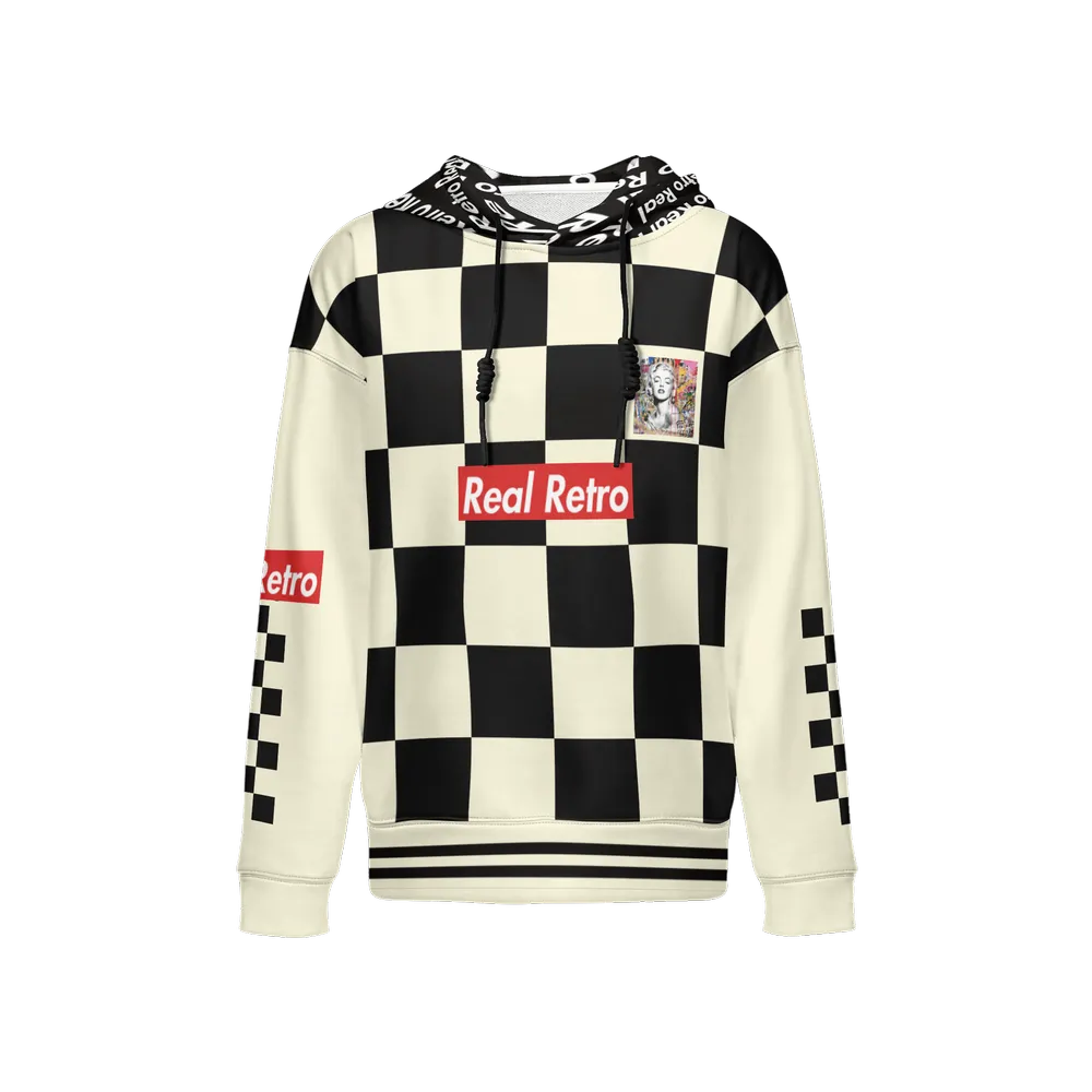 Real Retro Checkered Marilyn Relaxed Hoodie