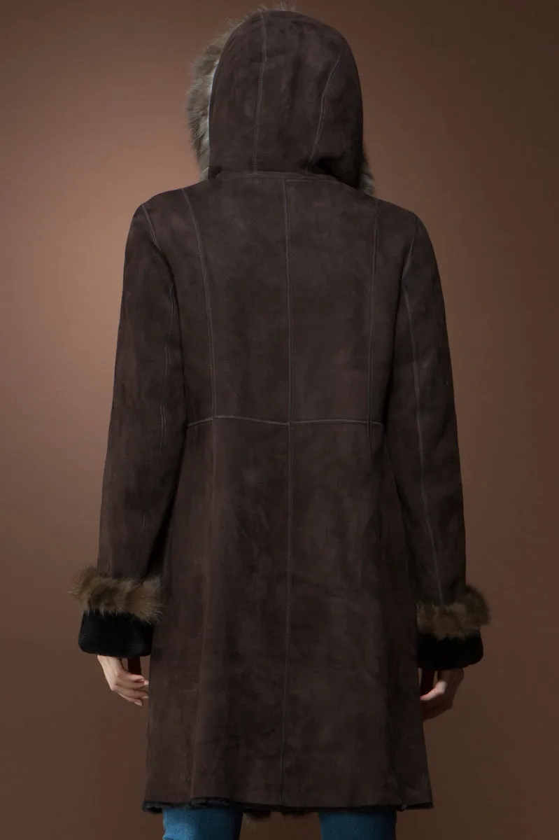 Reversible Spanish Brown Sable - Shearling Coat