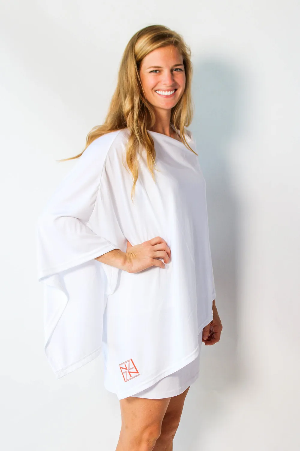 Sand Dunes White Party Poncho