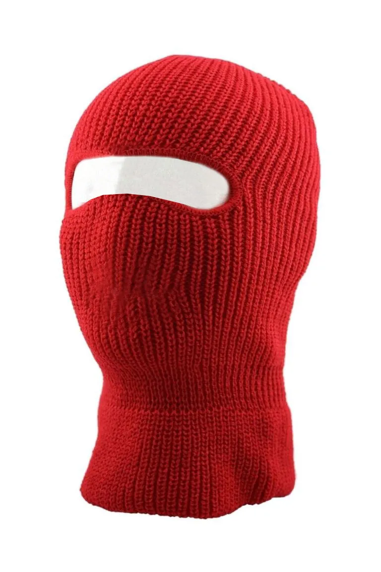 Slotted  Balaclava Face Mask (Red)