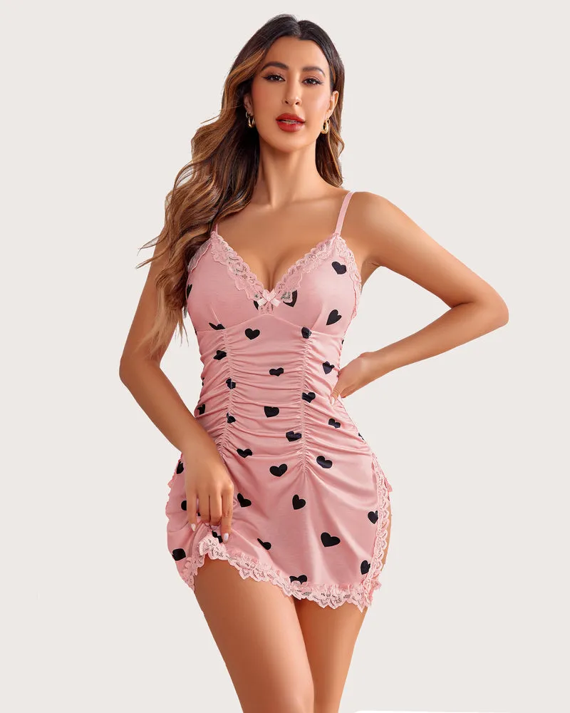 Soft Sexy Ruched Chemises Lingerie