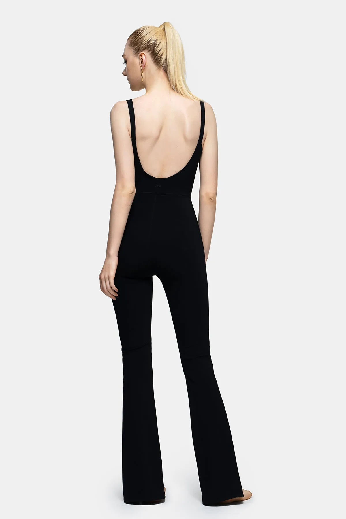 Square Neck Flared Leg Jumpsuit