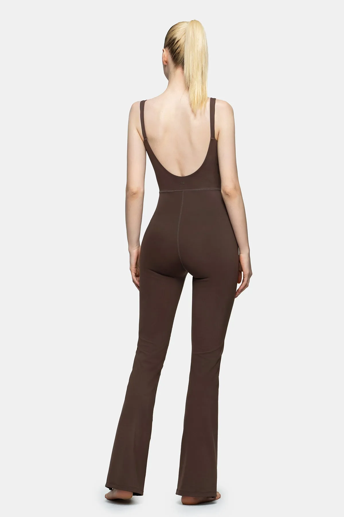 Square Neck Flared Leg Jumpsuit