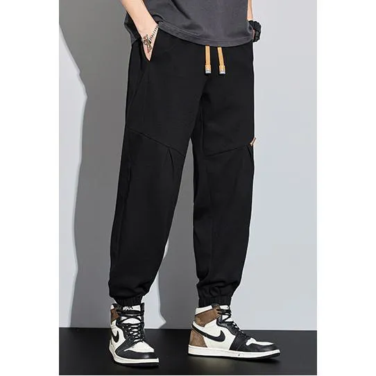 Tapered Loose Fit Patchwork Versatile Sweatpant