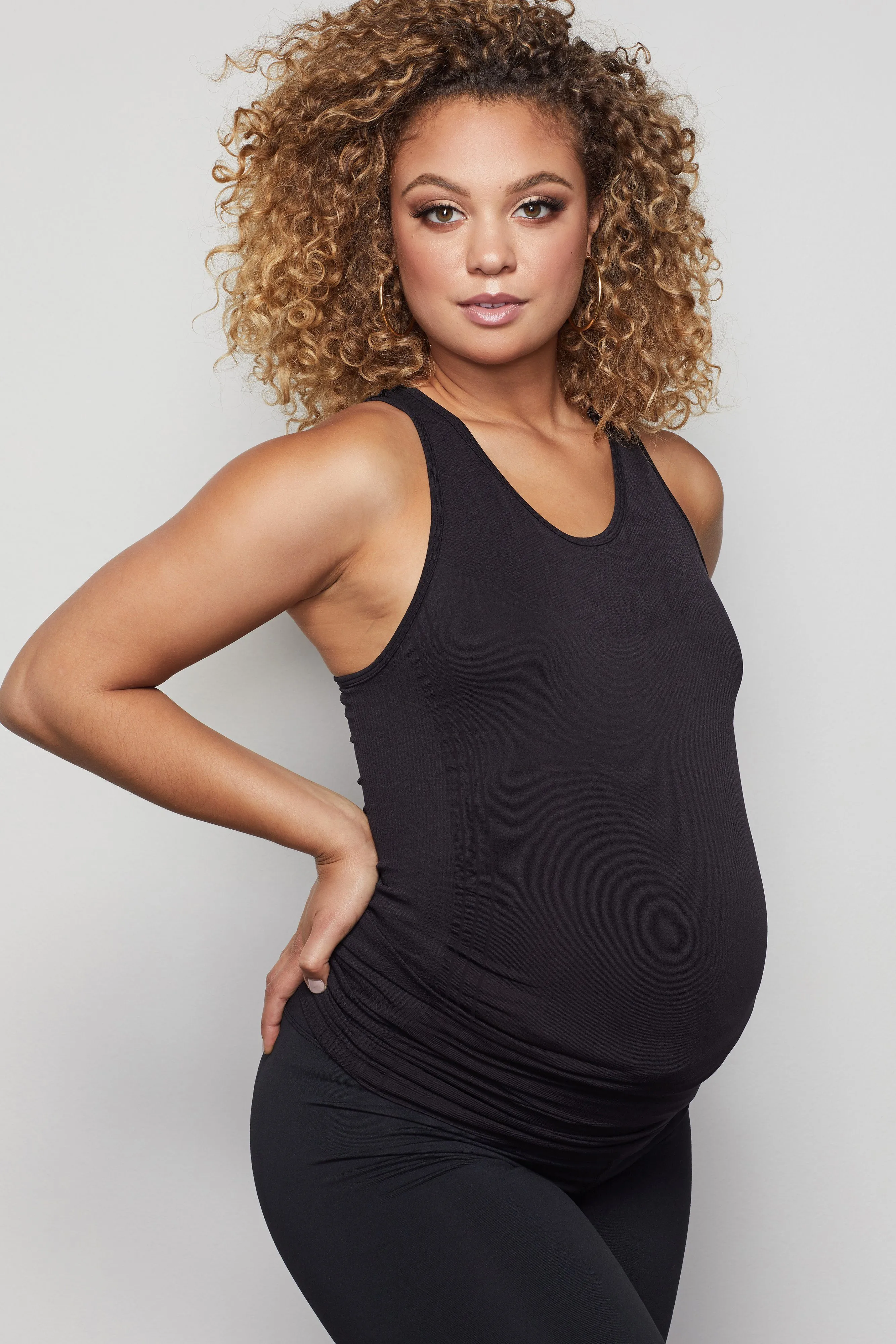 THE GOOD MAMA HOMESTRETCH TANK | BLACK001