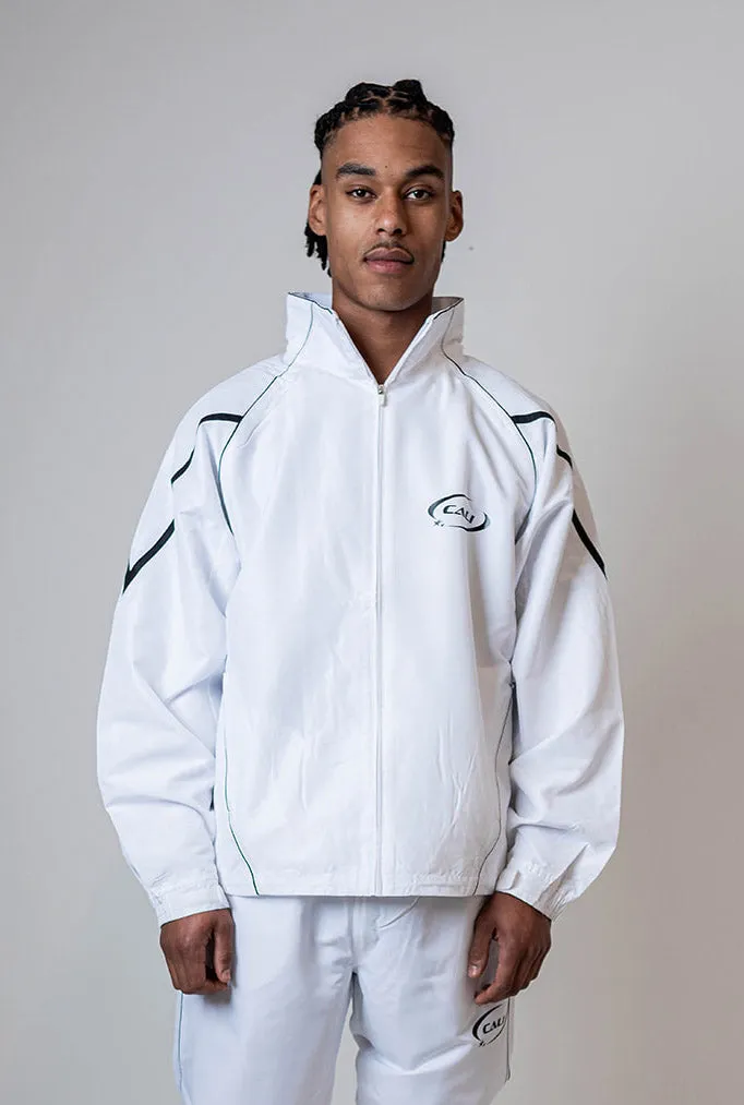 The Track Jacket - White/Black