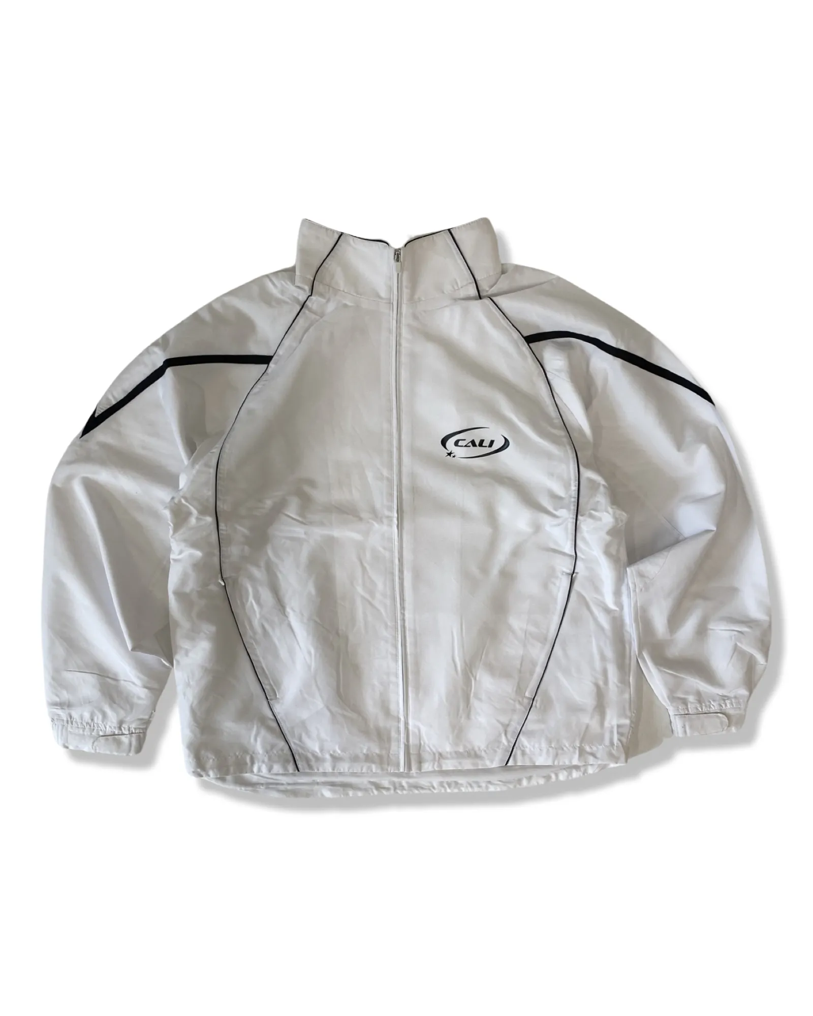 The Track Jacket - White/Black