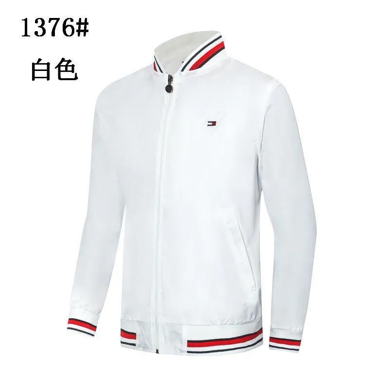 Tommy Hilfiger Men's Long Sleeve White Track Jacket