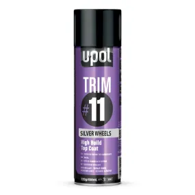 U-POL Trim #11 High Build Top Coat 450ml Silver Wheels (Dark)