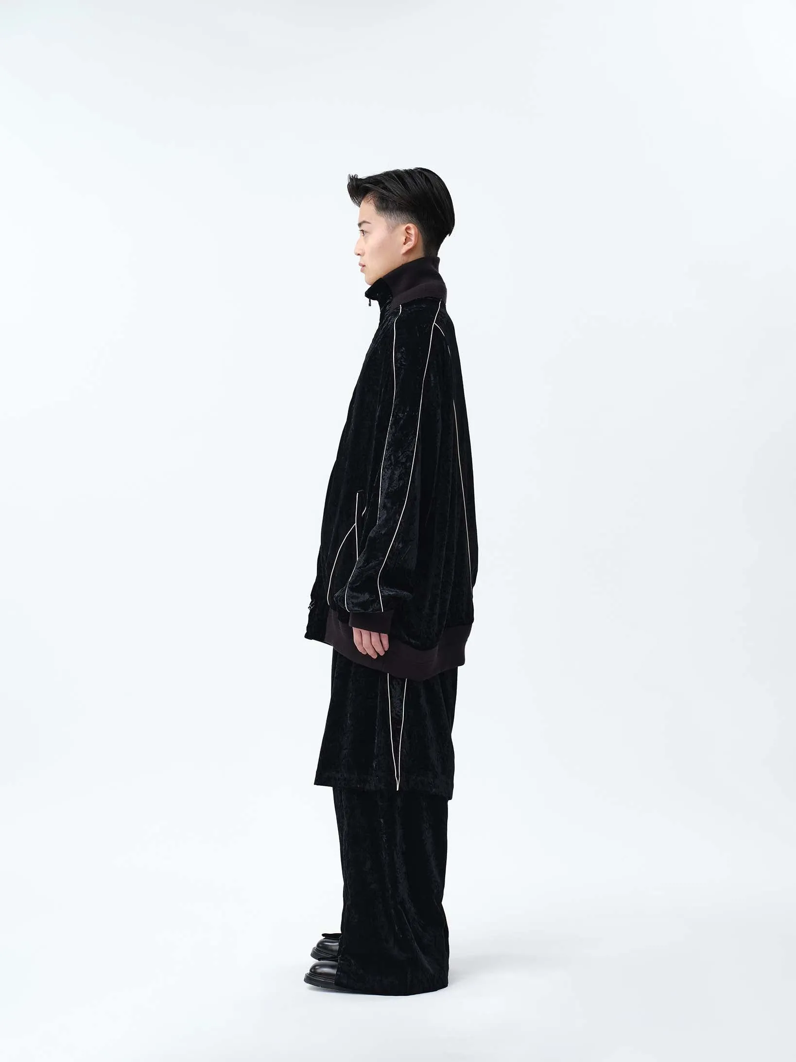 VELVET TRACK OVER JACKET .12【BLACK】