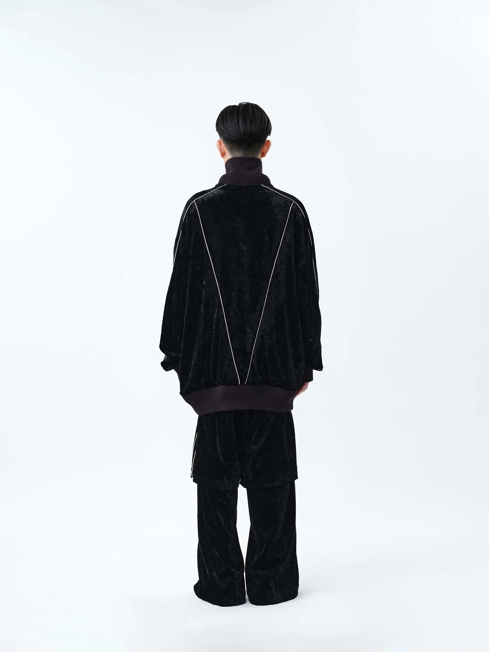 VELVET TRACK OVER JACKET .12【BLACK】