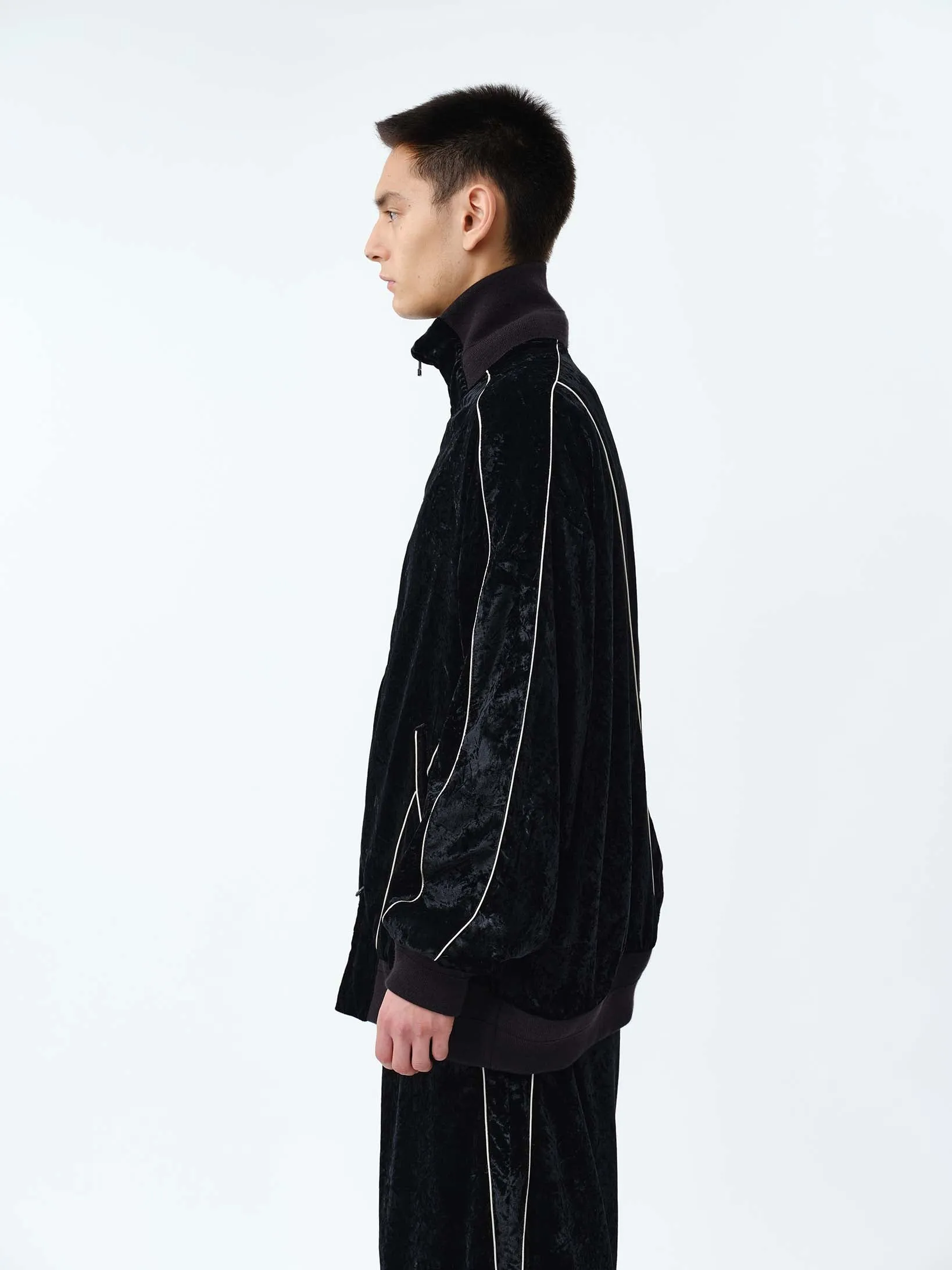 VELVET TRACK OVER JACKET .12【BLACK】