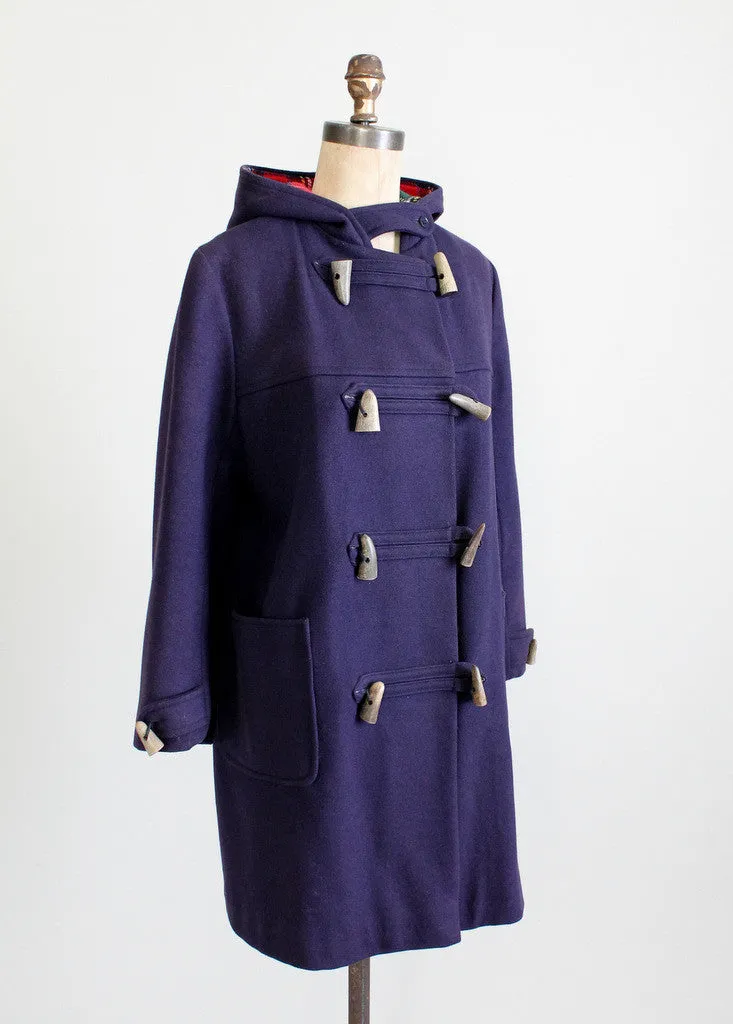 Vintage 1950s English Horn Toggle Duffle Coat