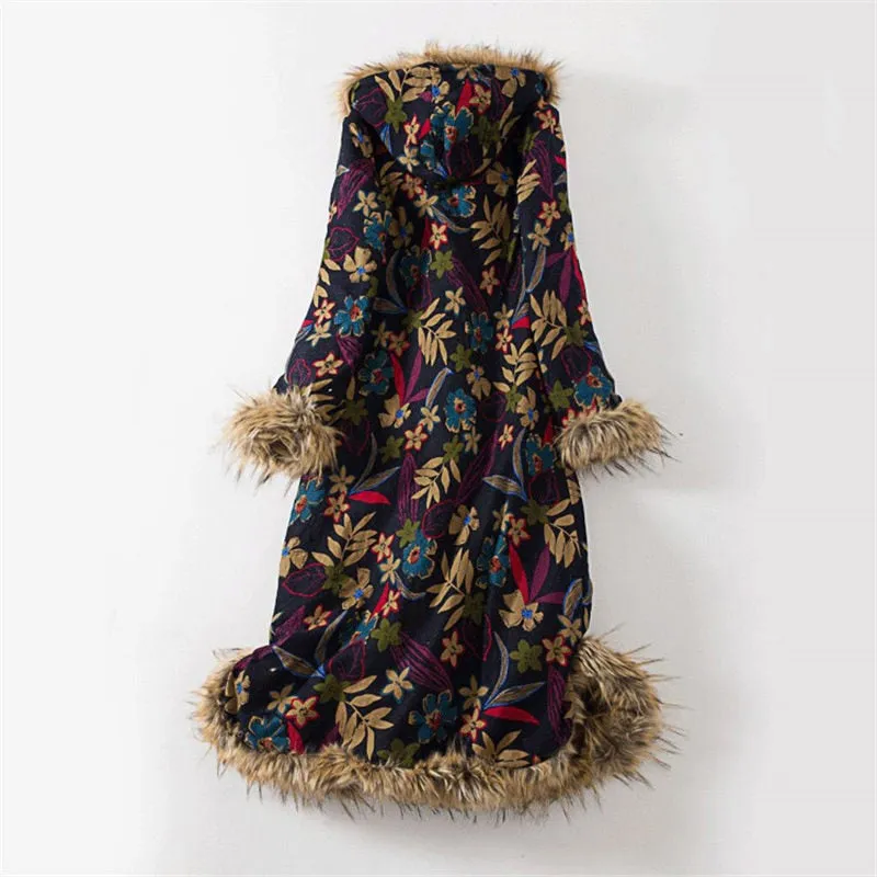 Vintage Style Extra Long Length Autumn and Winter Coat