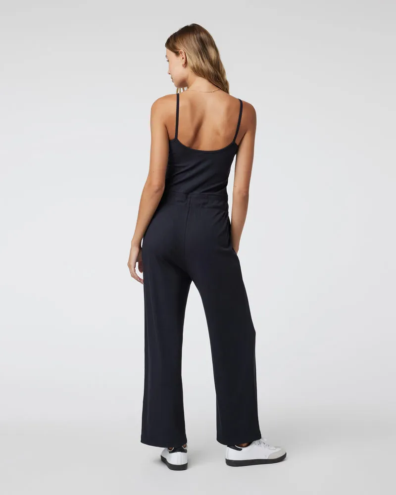 VUORI Pose Henley Jumpsuit - BLACK