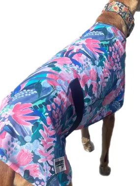 Water colors Spring/Autumn range classic style Greyhound coat in cotton & fleece washable