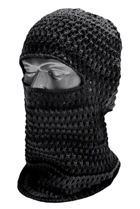 Wave Knit Balaclava (Black)