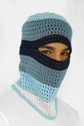 Wave Knit Balaclava (Blue)