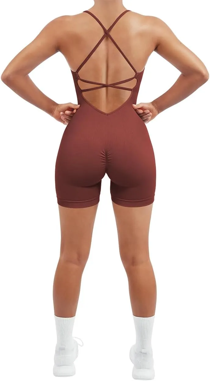 Women Strappy Romper Seamless Jumpsuit