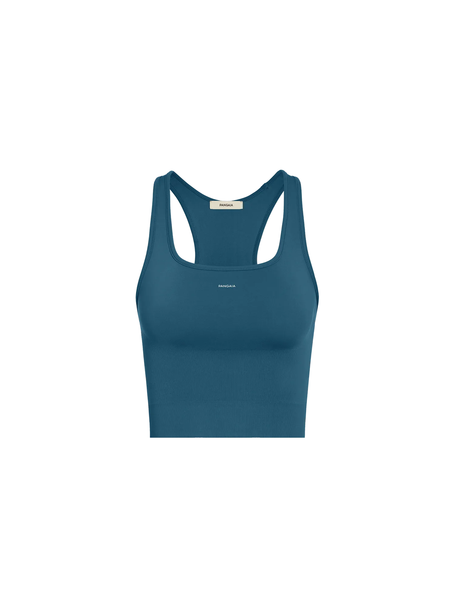 Women's Plant-Stretch Compressive Ribbed Tank Top—storm blue