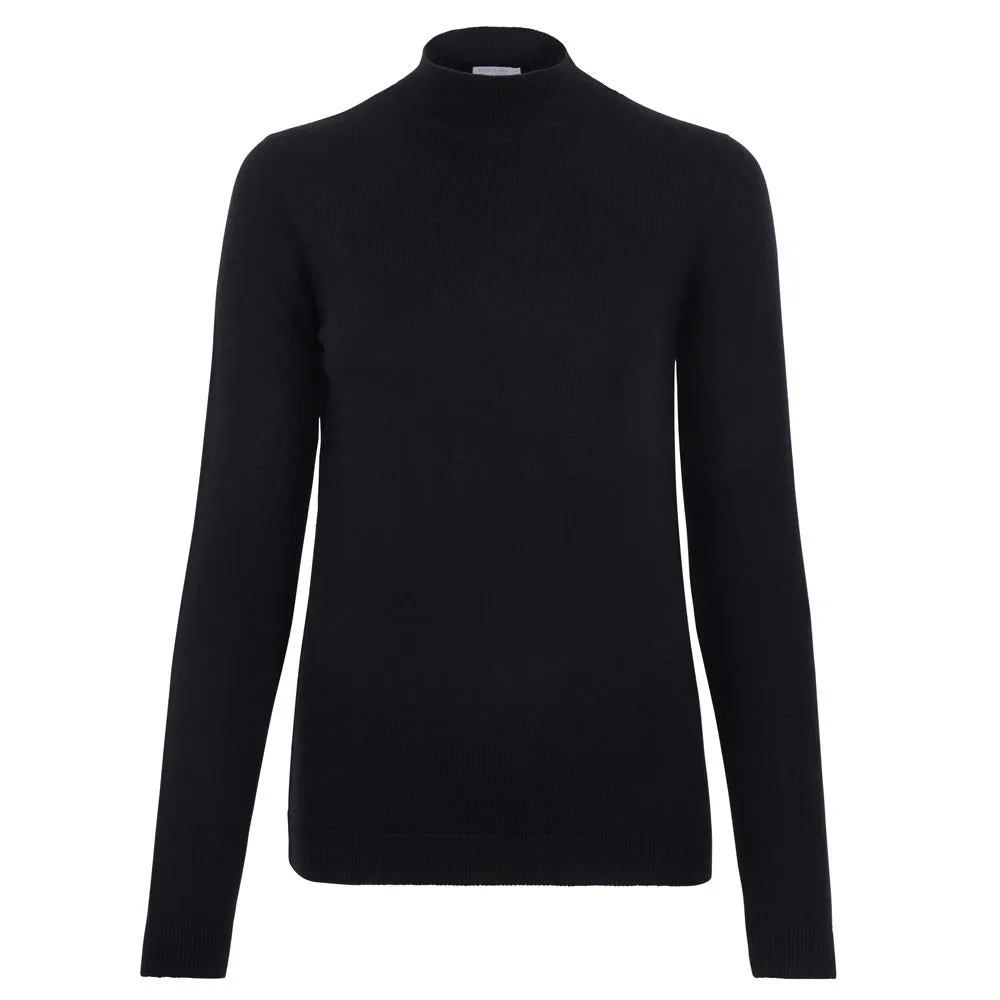 Womens Pure Extra Fine Merino Wool High Neck Jumper